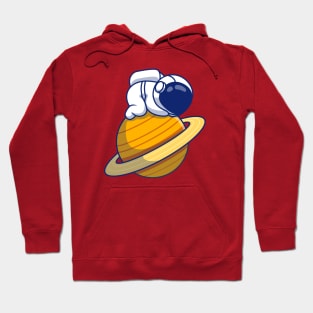 Cute Astronaut Sleeping On Planet Hoodie